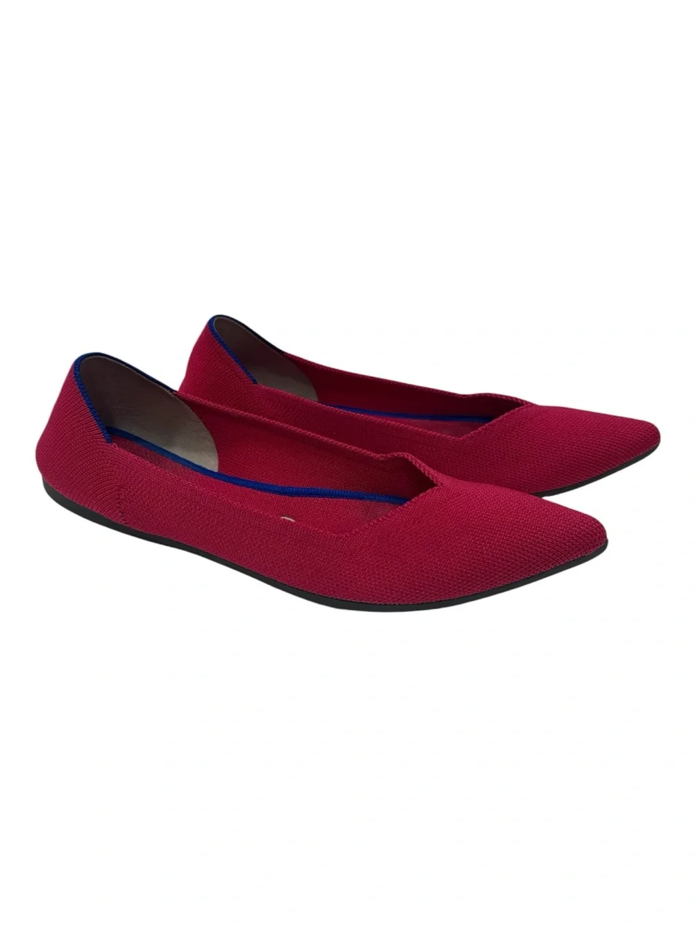 Rothy’s Fuchsia Pointed Toe Knit Flats Women’s Size 8